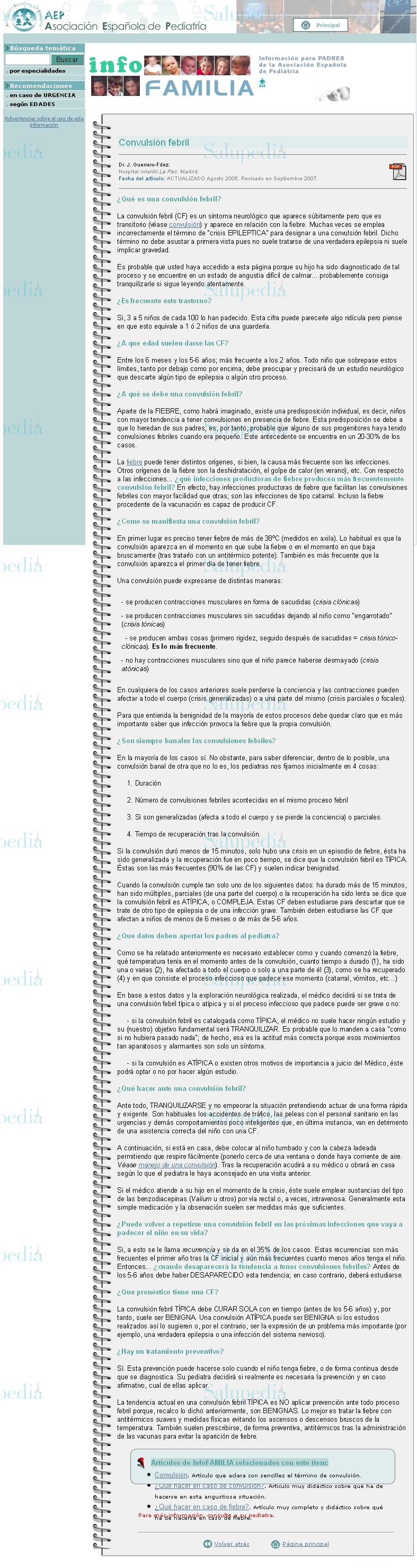 Cache grafica http://www.aeped.es/infofamilia/temas/convfebril.htm  