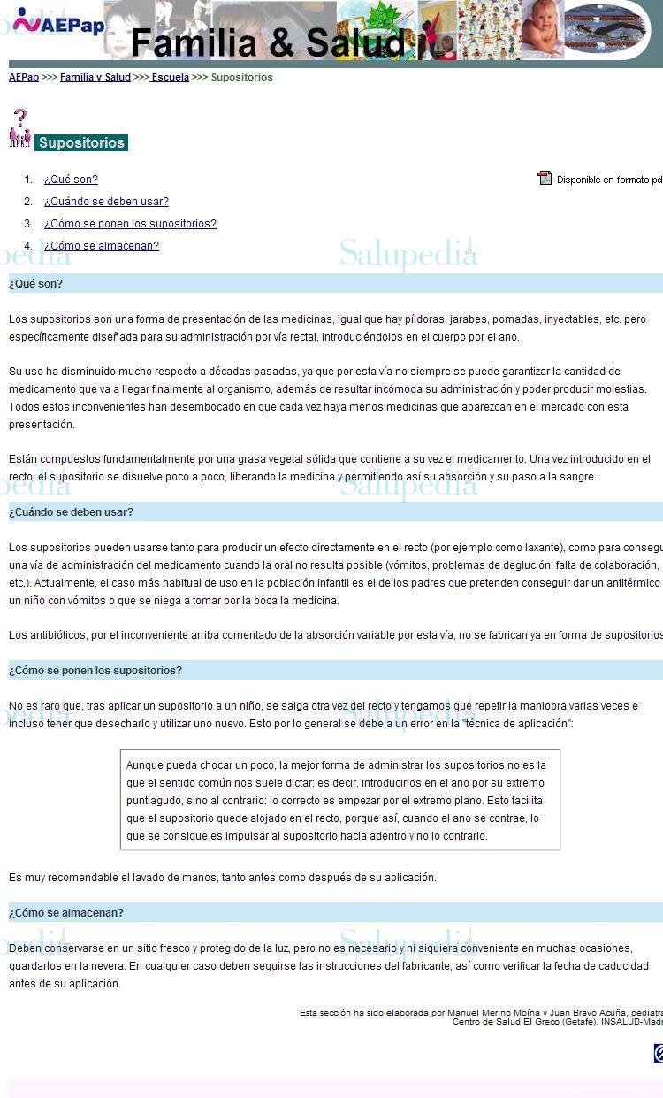 Cache grafica http://www.aepap.org/familia/supos.htm  