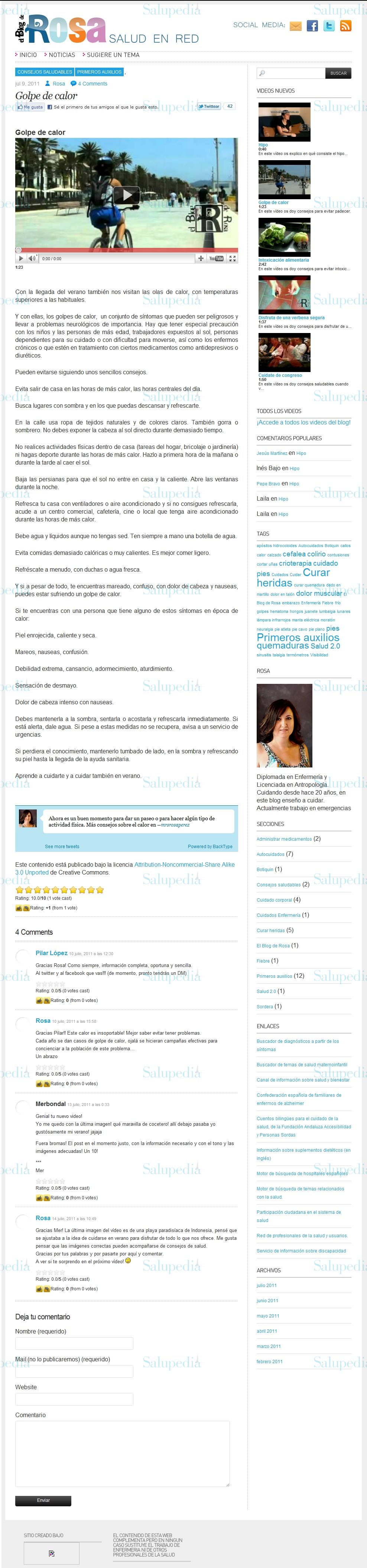 Cache grafica http://www.elblogderosa.es/primeros-auxilios/golpedecalor/  