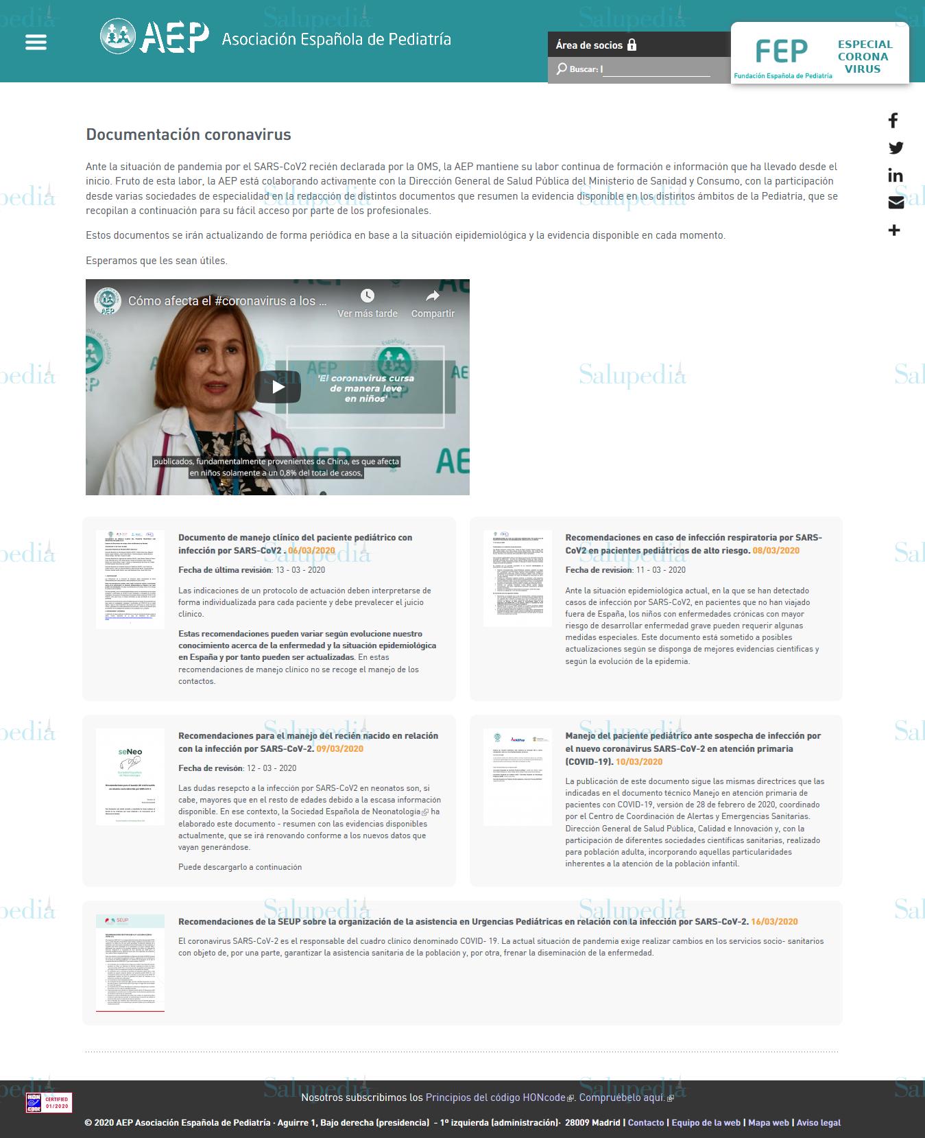 Cache grafica https://www.aeped.es/noticias/coronavirus  