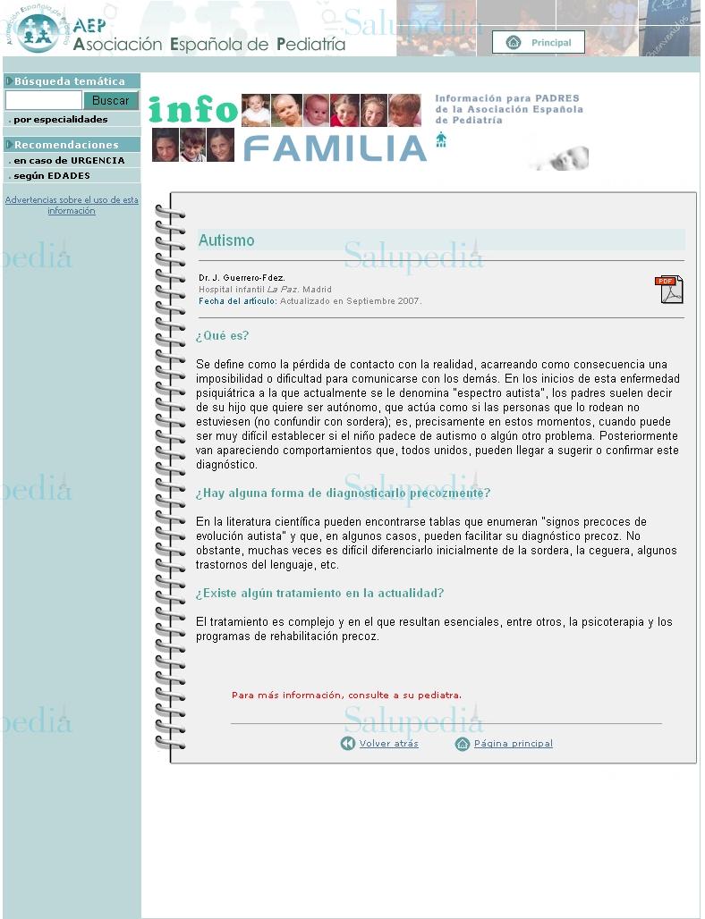Cache grafica http://www.aeped.es/infofamilia/temas/autismo.htm  
