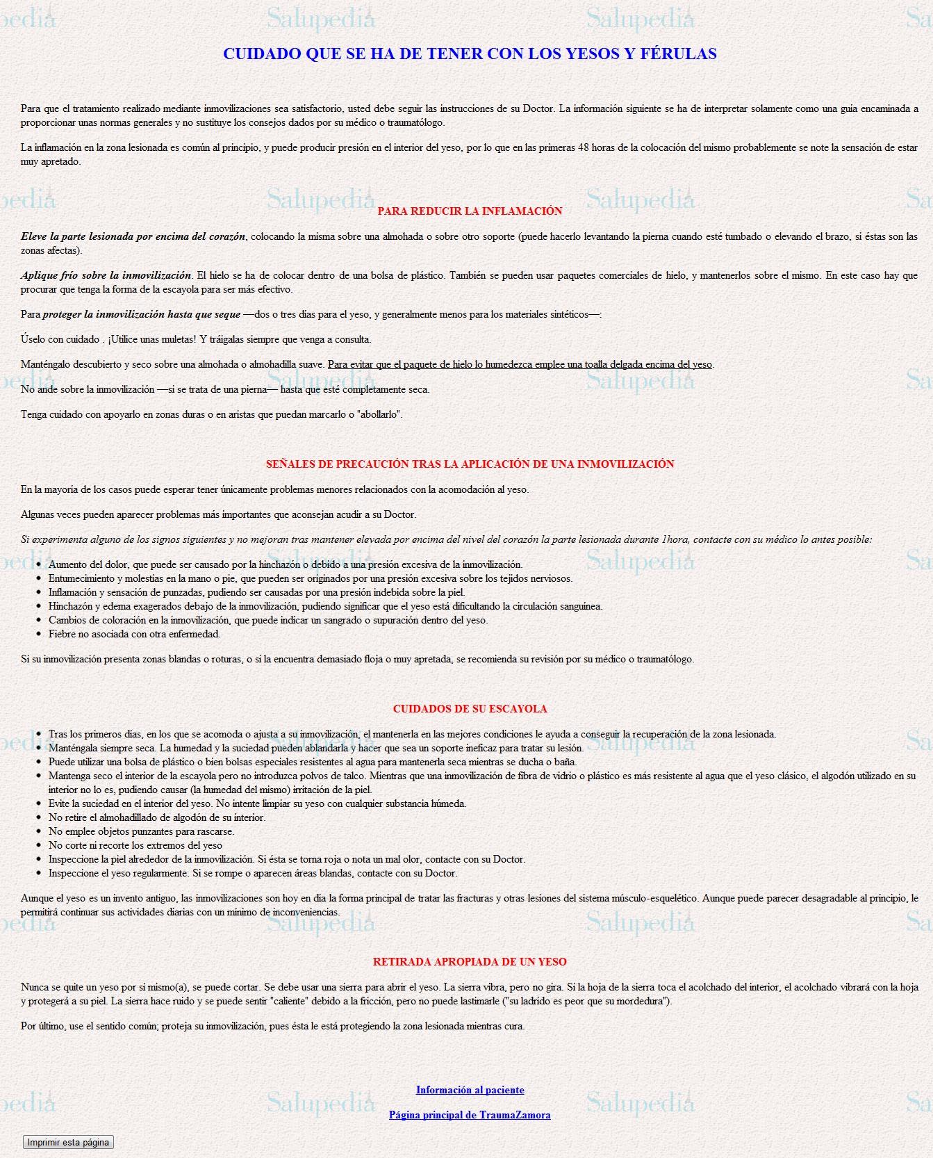 Cache grafica http://www.traumazamora.org/infopaciente/yesos.html  