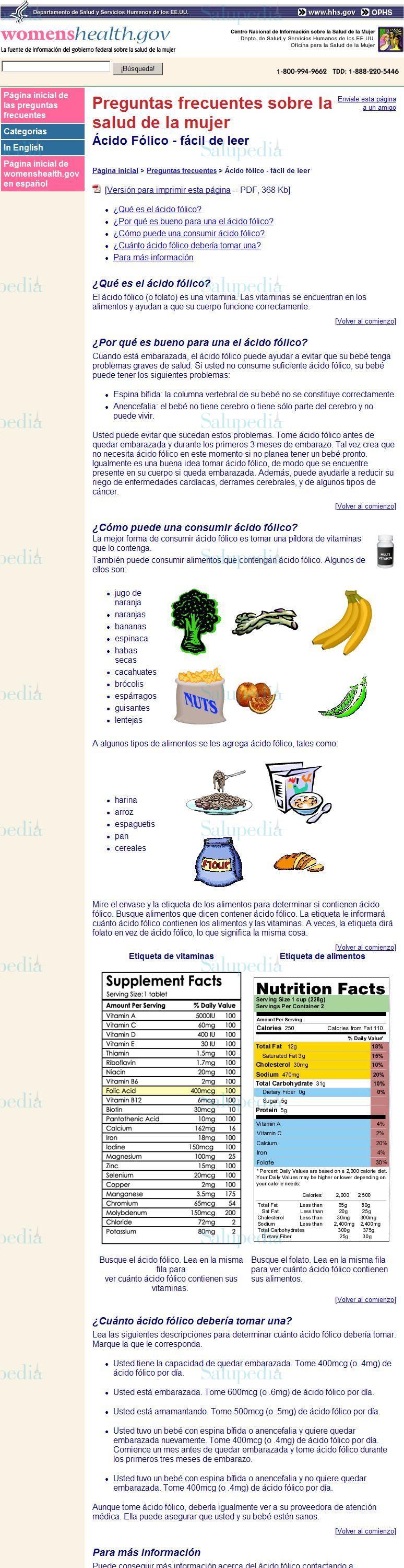 Cache grafica http://www.womenshealth.gov/espanol/preguntas/folic.cfm  