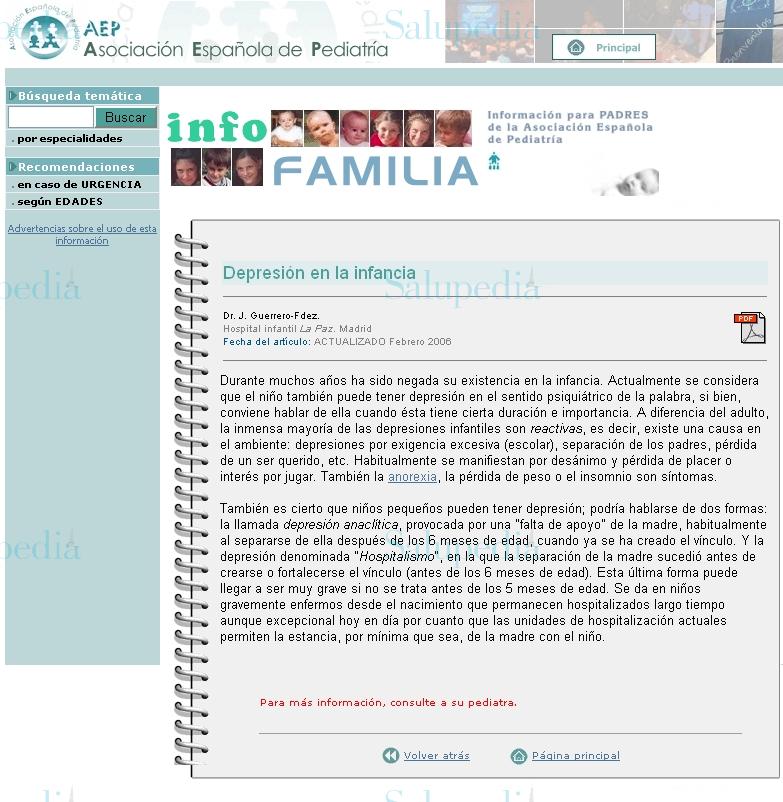 Cache grafica http://www.aeped.es/infofamilia/temas/depresion.htm  