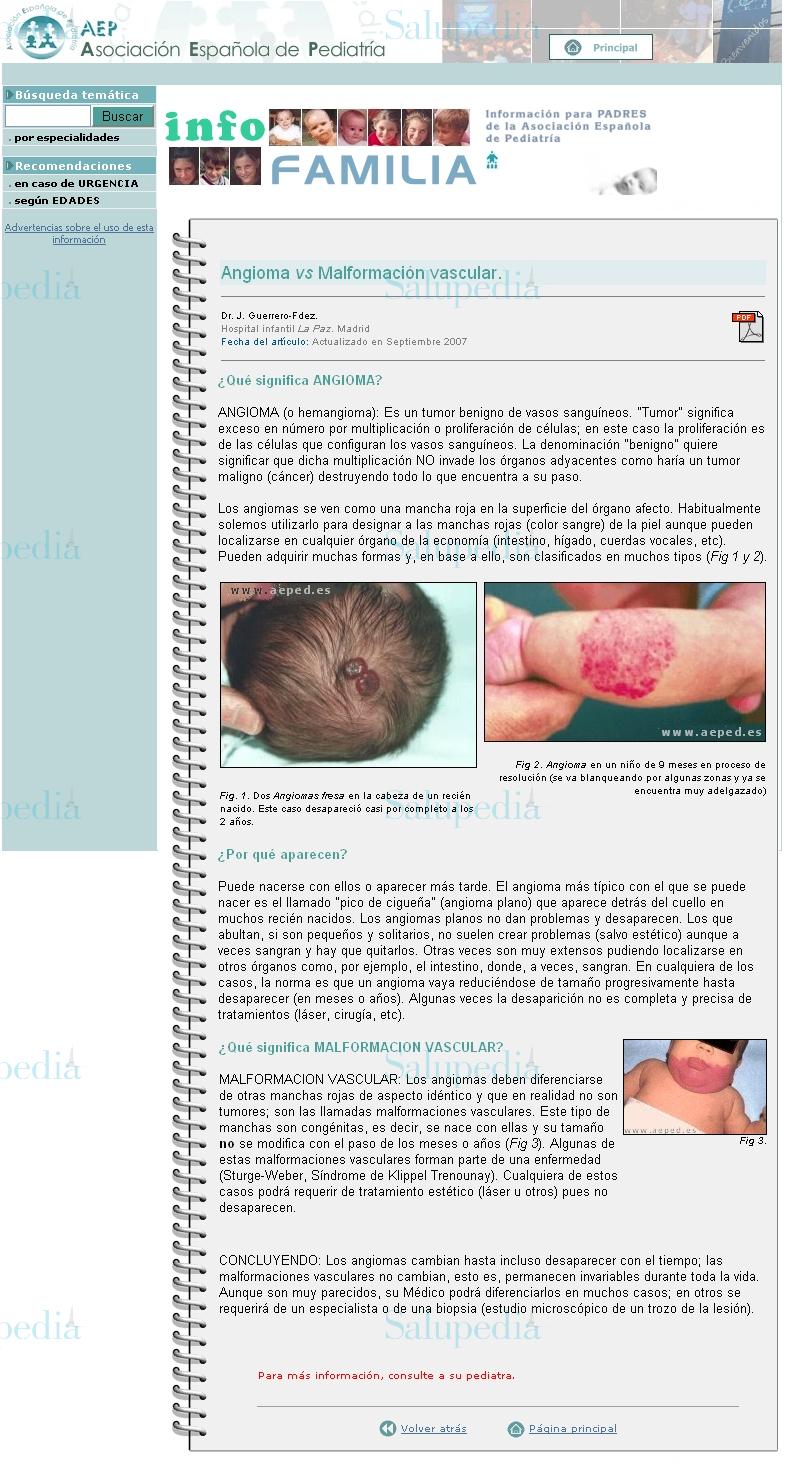 Cache grafica http://www.aeped.es/infofamilia/temas/angioma.htm  