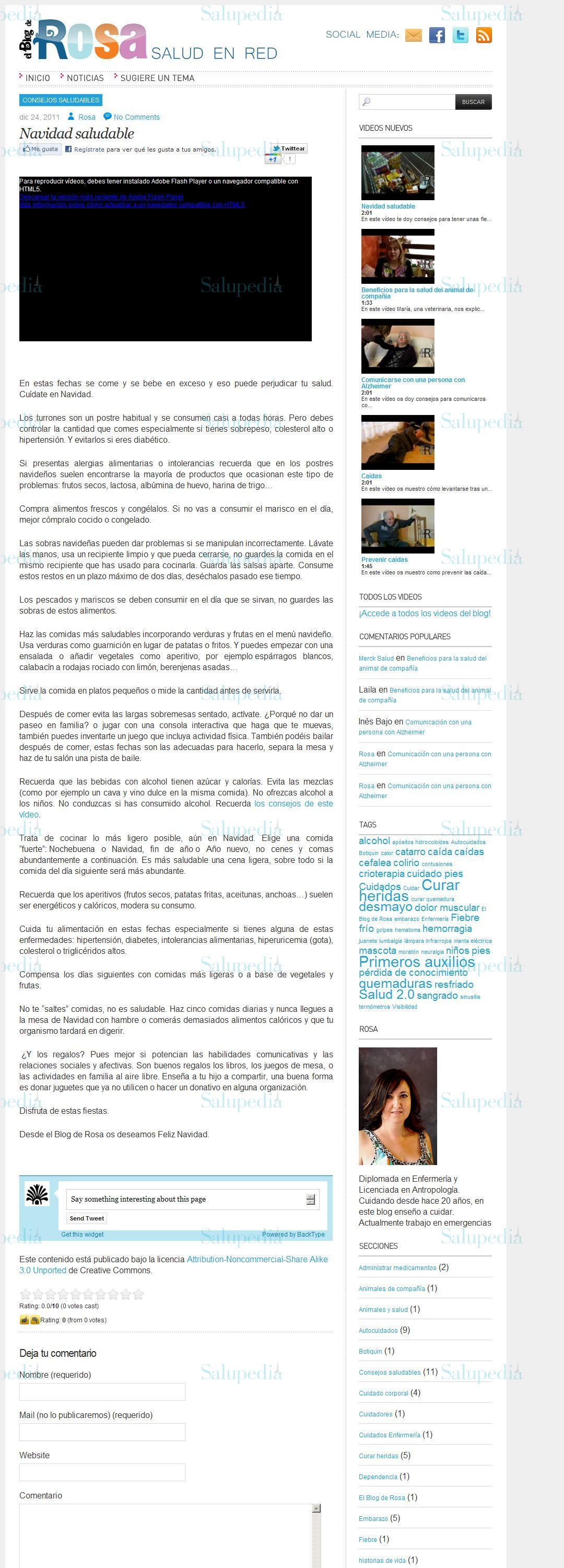 Cache grafica http://www.elblogderosa.es/consejos-saludables/navidad-saludable/  