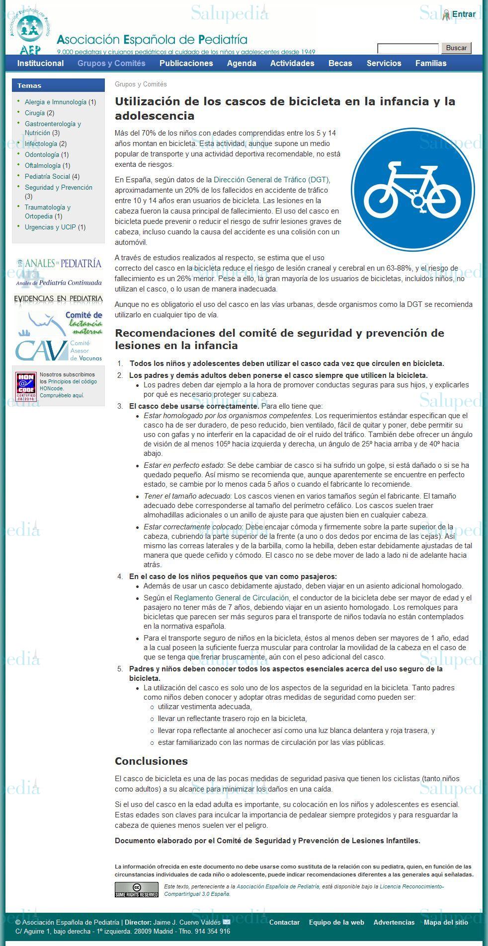 Cache grafica http://www.aeped.es/enciclopediatrica/cascos-bicicleta  