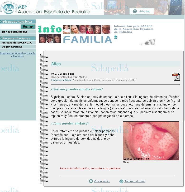 Cache grafica http://www.aeped.es/infofamilia/temas/aftas.htm  