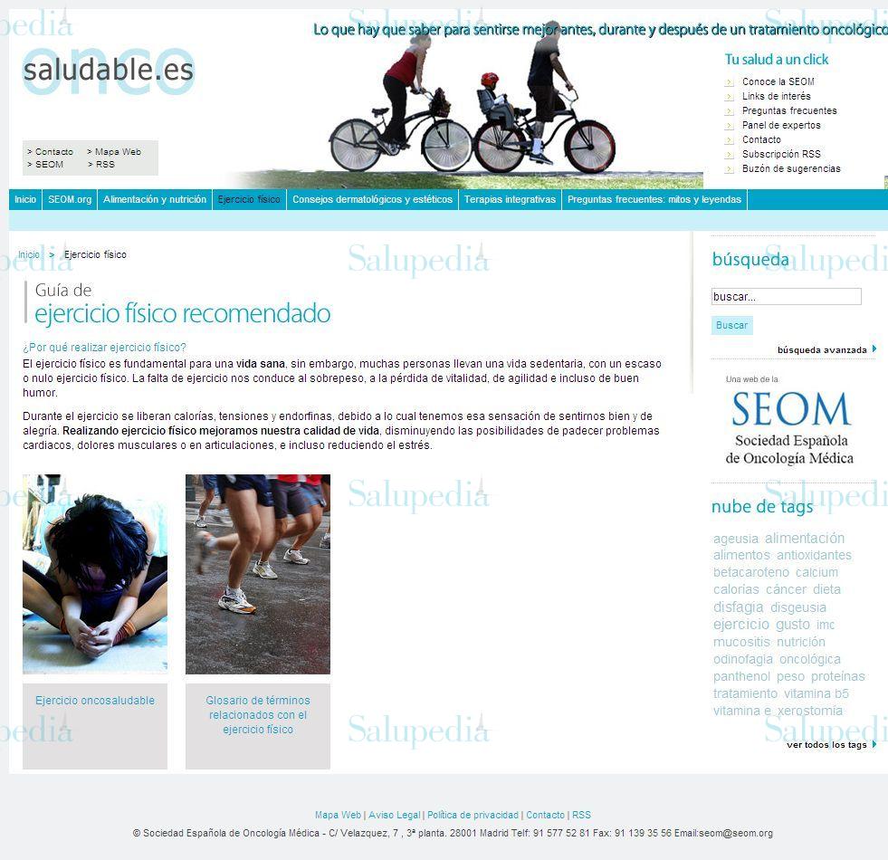 Cache grafica http://www.oncosaludable.es/es/inicio/ejercicio-fisico  