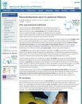 Captura de http://www.aeped.es/comite-lactancia-materna/recomendaciones
